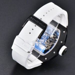RM055 42.7mm BBRF Black NTPT White Skeleton Dial White Rubber Strap RMUL2 - Image 5