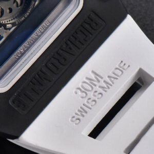 RM055 42.7mm BBRF Black NTPT White Skeleton Dial White Rubber Strap RMUL2 - Image 10