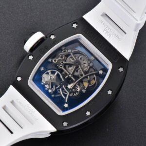 RM055 42.7mm BBRF Black NTPT White Skeleton Dial White Rubber Strap RMUL2 - Image 12