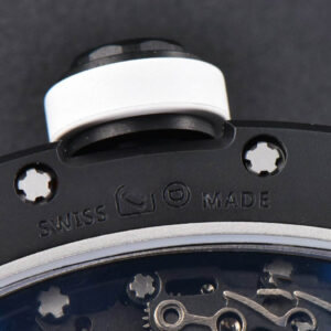 RM055 42.7mm BBRF Black NTPT White Skeleton Dial White Rubber Strap RMUL2 - Image 13