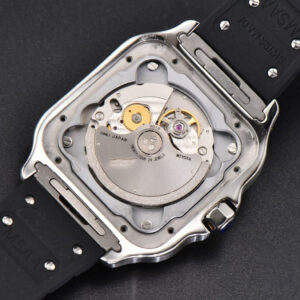 Santos Large 40mm YG/SS GF White Dial Black Rubber Strap MIYOTA 9015 - Image 6