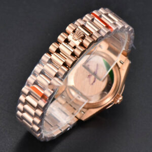 DateJust 31MM 904L RG GMF Diamond Bezel Silver Flowers Dial President Bracelet A2824 - Image 10