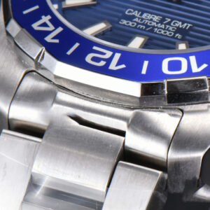 Aquaracer Caliber 5 GMT 43mm OF Blue/Black Bezel Blue Dial SS Bracelet SW200 - Image 25
