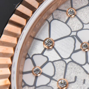 DateJust 31MM 904L RG GMF Fluted Bezel Silver Flowers Dial President Bracelet A2824 - Image 5