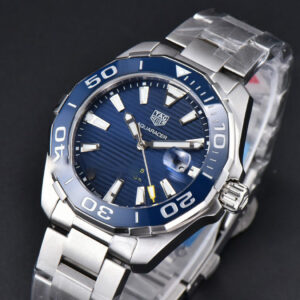 Aquaracer Caliber 5 43mm OF Blue Dial Silver Hand SS Bracelet SW200 - Image 19