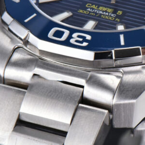 Aquaracer Caliber 5 43mm OF Blue Dial Silver Hand SS Bracelet SW200 - Image 24