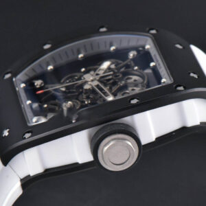 RM055 42.7mm BBRF Black Ceramic Black Skeleton Dial White Rubber Strap RMUL2 - Image 13