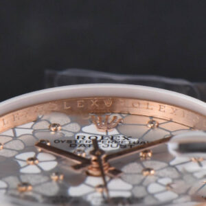 DateJust 31MM 904L RG GMF Fluted Bezel Silver Flowers Dial President Bracelet A2824 - Image 12