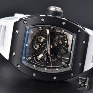 RM055 42.7mm BBRF Black Ceramic Black Skeleton Dial White Rubber Strap RMUL2 - Image 15