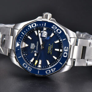 Aquaracer Caliber 5 43mm OF Blue Dial Silver Hand SS Bracelet SW200 - Image 27