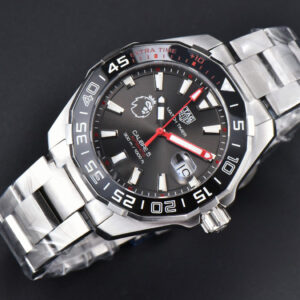 Aquaracer Caliber 5 43mm OF Black ‘Lion’ Dial Red Hand SS Bracelet SW200 - Image 19
