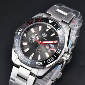 Aquaracer Caliber 5 43mm OF Black ‘Lion’ Dial Red Hand SS Bracelet SW200 - Image 20