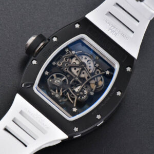 RM055 42.7mm BBRF Black Ceramic Black Skeleton Dial White Rubber Strap RMUL2 - Image 19
