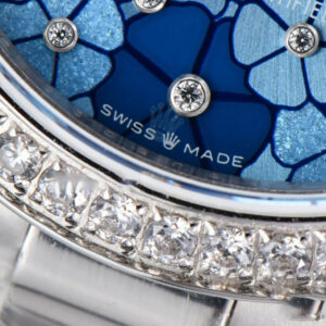 DateJust 31MM 904L GMF Diamond Bezel Blue Flowers Dial President Bracelet A2824 - Image 2