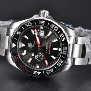 Aquaracer Caliber 5 43mm OF Black ‘Lion’ Dial Red Hand SS Bracelet SW200 - Image 29