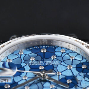 DateJust 31MM 904L GMF Diamond Bezel Blue Flowers Dial President Bracelet A2824 - Image 8