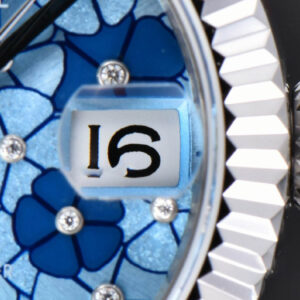DateJust 31MM 904L GMF Fluted Bezel Blue Flowers Dial President Bracelet A2824 - Image 6