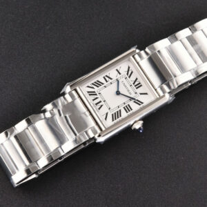 Tank Must Large 33.7mmx25.5mm K11F White Dial SS Bracelet Ronda Quartz - Image 3