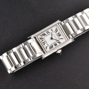 Tank Must Small 29.5mmx22mm K11F Diamond White Dial SS Bracelet Ronda Quartz - Image 3