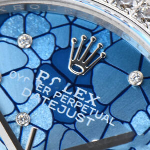 DateJust 31MM 904L GMF Diamond Bezel Blue Flowers Dial Jubilee Bracelet A2824 - Image 2