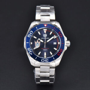 Aquaracer 300M 41mm OF Blue/Red Bezel Purple Dial SS Bracelet SW200 - Image 11
