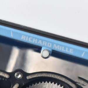 RM055 42.7mm BBRF White Ceramic Blue Skeleton Dial Blue Rubber Strap RMUL2 - Image 4