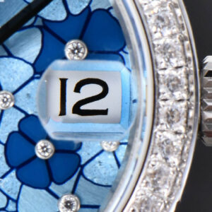 DateJust 31MM 904L GMF Diamond Bezel Blue Flowers Dial Jubilee Bracelet A2824 - Image 4