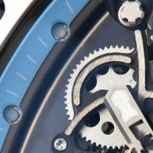 RM055 42.7mm BBRF White Ceramic Blue Skeleton Dial Blue Rubber Strap RMUL2 - Image 5