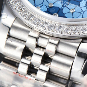 DateJust 31MM 904L GMF Diamond Bezel Blue Flowers Dial Jubilee Bracelet A2824 - Image 7