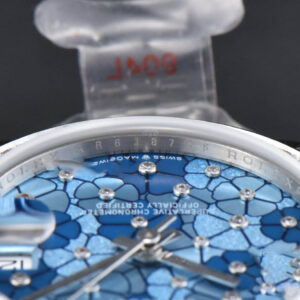 DateJust 31MM 904L GMF Diamond Bezel Blue Flowers Dial Jubilee Bracelet A2824 - Image 11