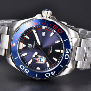 Aquaracer 300M 41mm OF Blue/Red Bezel Purple Dial SS Bracelet SW200 - Image 22
