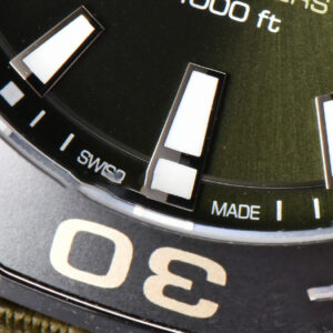 Aquaracer 300M 41mm OF Black Dial Green Nylon Strap SW200 - Image 15