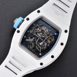 RM055 42.7mm BBRF White Ceramic Blue Skeleton Dial Blue Rubber Strap RMUL2 - Image 20
