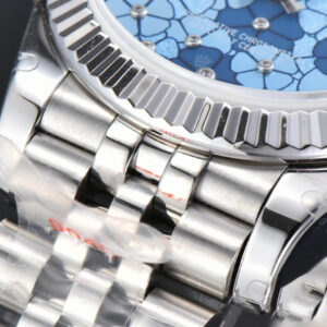 DateJust 31MM 904L GMF Fluted Bezel Blue Flowers Dial Jubilee Bracelet A2824 - Image 10