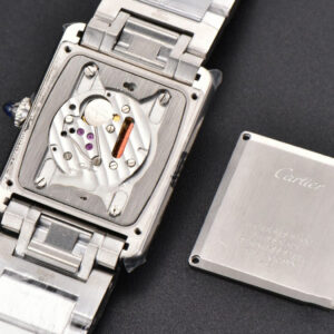 Tank Must Large 33.7mmx25.5mm K11F Diamond White Dial SS Bracelet Ronda Quartz - Image 5