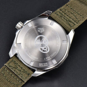 Aquaracer 300M 41mm OF Black Dial Green Nylon Strap SW200 - Image 24