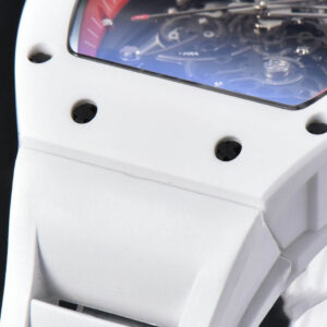 RM055 42.7mm BBRF White Ceramic Red Skeleton Dial White Rubber Strap RMUL2 - Image 4