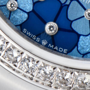 DateJust 31MM 904L GMF Diamond Bezel Blue Flowers Dial Oyster Bracelet A2824 - Image 6