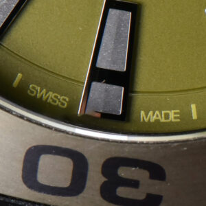 Aquaracer Calibre 5 OF 43MM Olive Dial Ti Bezel Nylon Strap Swiss SW200 - Image 6