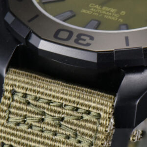 Aquaracer Calibre 5 OF 43MM Olive Dial Ti Bezel Nylon Strap Swiss SW200 - Image 7