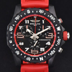 Endurance Pro 44mm OF Red Chronometer Dial Red Rubber Strap Swiss Quartz