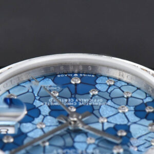DateJust 31MM 904L GMF Diamond Bezel Blue Flowers Dial Oyster Bracelet A2824 - Image 13