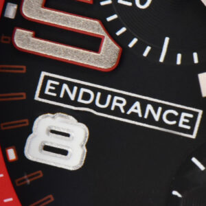 Endurance Pro 44mm OF Red Chronometer Dial Red Rubber Strap Swiss Quartz - Image 4