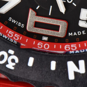 Endurance Pro 44mm OF Red Chronometer Dial Red Rubber Strap Swiss Quartz - Image 6