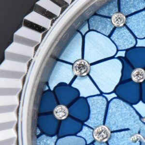 DateJust 31MM 904L GMF Fluted Bezel Blue Flowers Dial Oyster Bracelet A2824 - Image 5