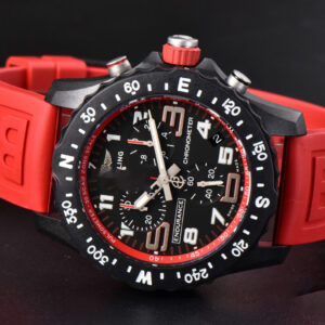 Endurance Pro 44mm OF Red Chronometer Dial Red Rubber Strap Swiss Quartz - Image 14
