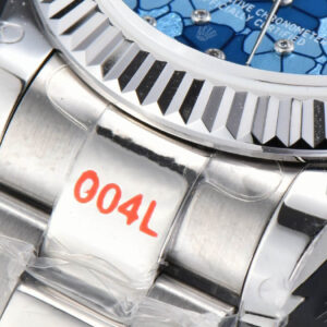 DateJust 31MM 904L GMF Fluted Bezel Blue Flowers Dial Oyster Bracelet A2824 - Image 9
