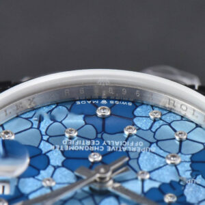 DateJust 31MM 904L GMF Fluted Bezel Blue Flowers Dial Oyster Bracelet A2824 - Image 13
