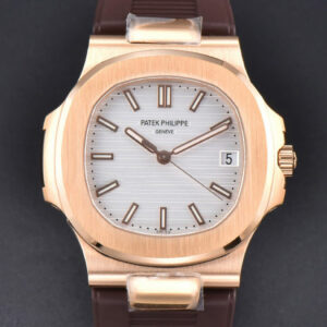 Nautilus 5711R RG PPF 40MM White Dial Brown Rubber Strap A324SC V5