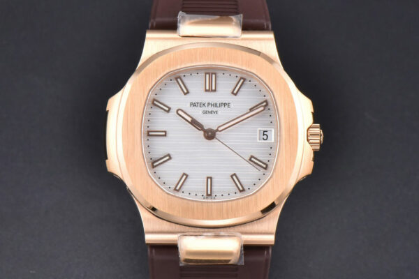 Nautilus 5711R RG PPF 40MM White Dial Brown Rubber Strap A324SC V5